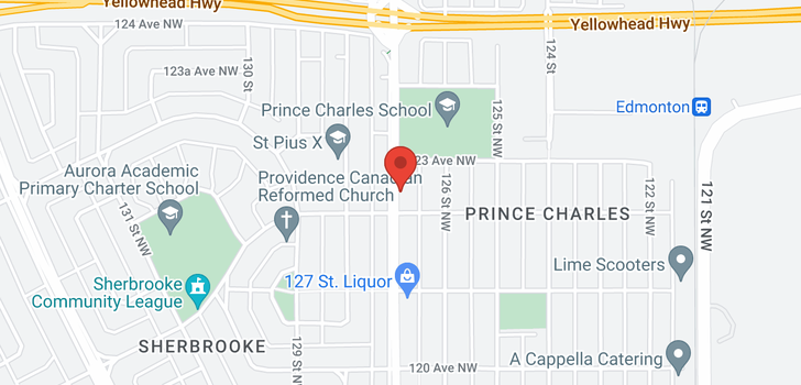 map of 12211 127 ST NW